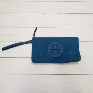 Tory Burch Suede Leather Wristlet/Clutch